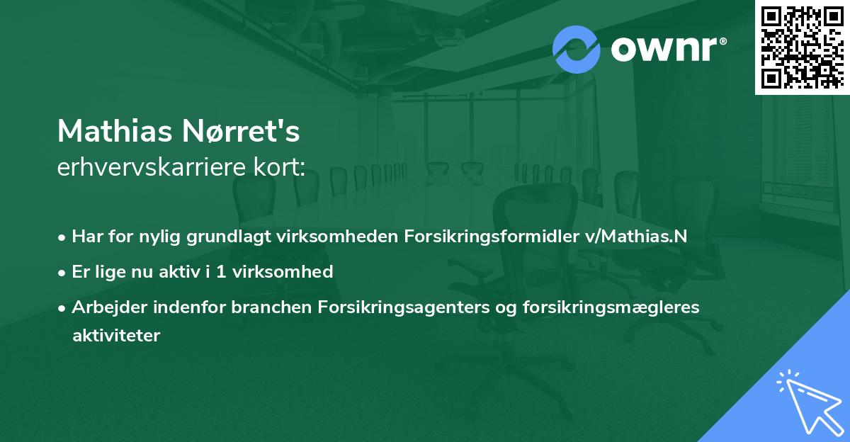 Mathias Nørret's erhvervskarriere kort