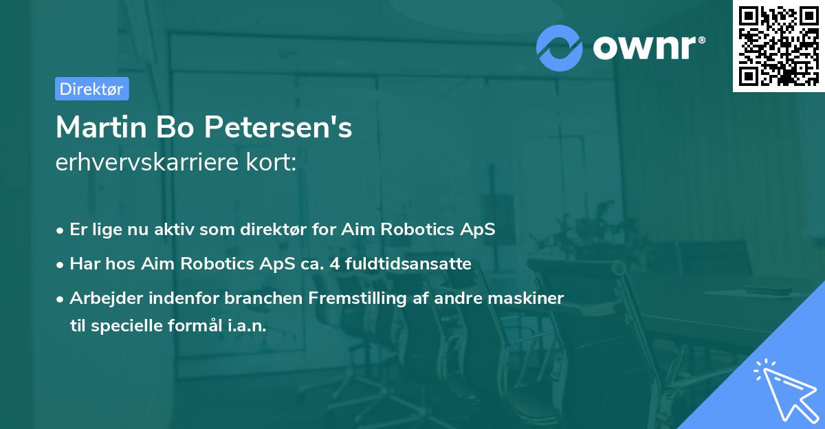 Martin Bo Petersen's erhvervskarriere kort
