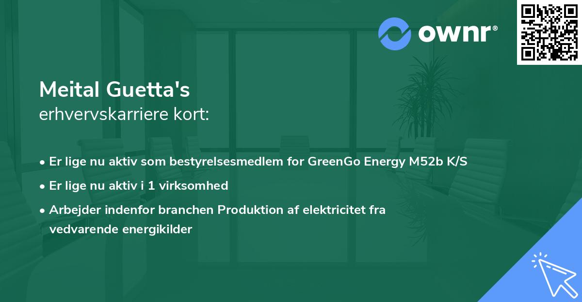 Meital Guetta's erhvervskarriere kort