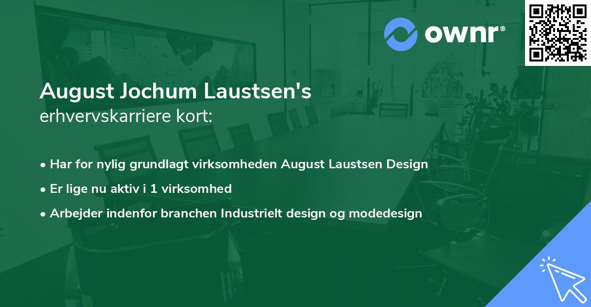 August Jochum Laustsen's erhvervskarriere kort