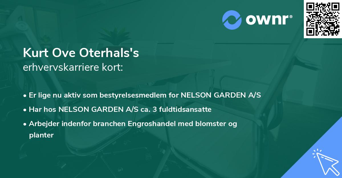 Kurt Ove Oterhals's erhvervskarriere kort