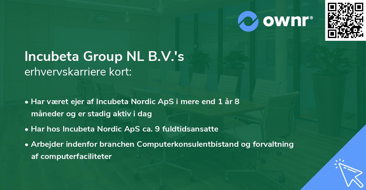 Incubeta Group NL B.V.'s erhvervskarriere kort