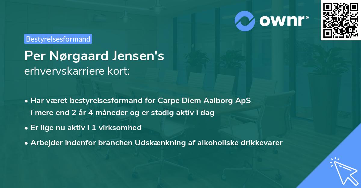 Per Nørgaard Jensen's erhvervskarriere kort