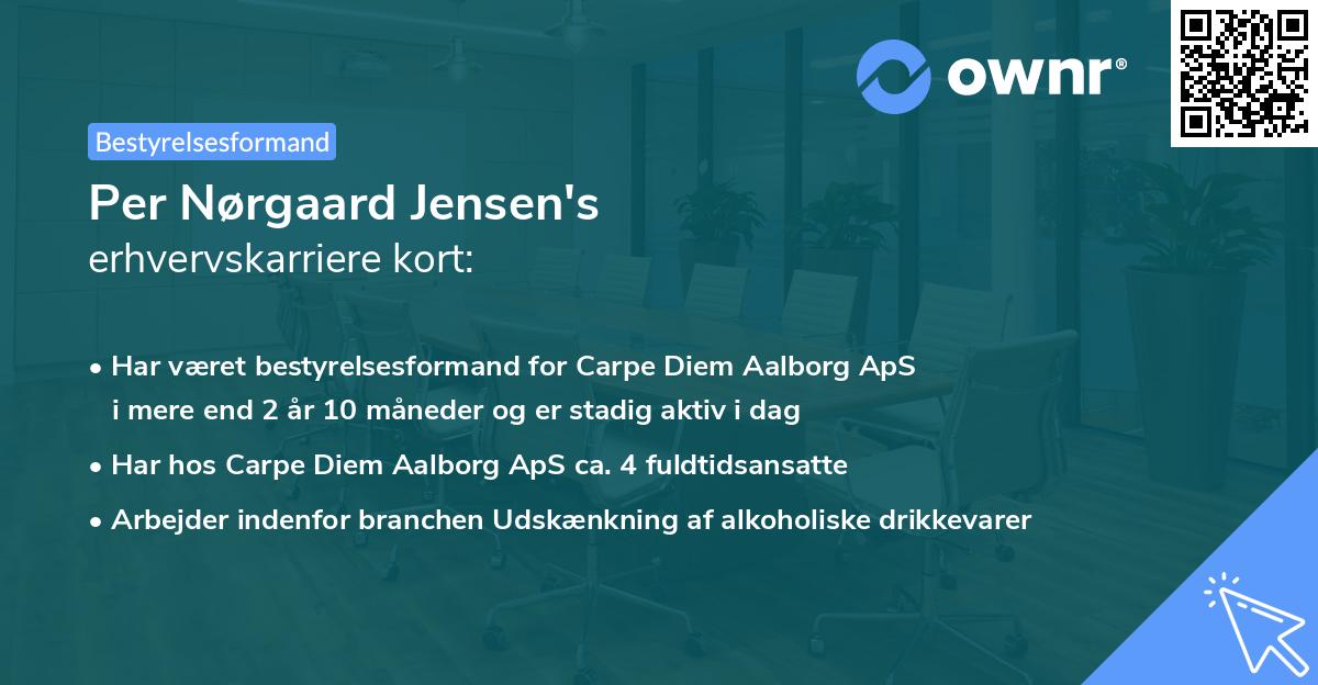 Per Nørgaard Jensen's erhvervskarriere kort