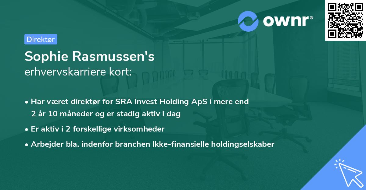 Sophie Rasmussen's erhvervskarriere kort