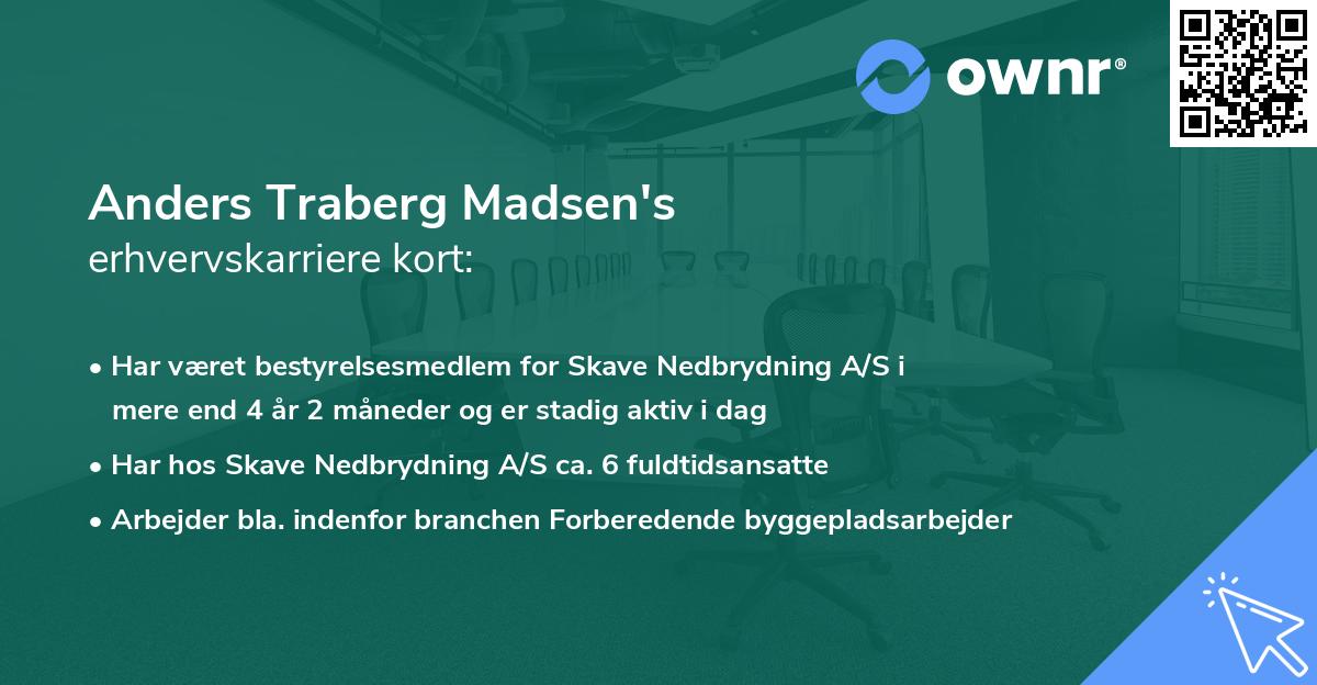 Anders Traberg Madsen's erhvervskarriere kort