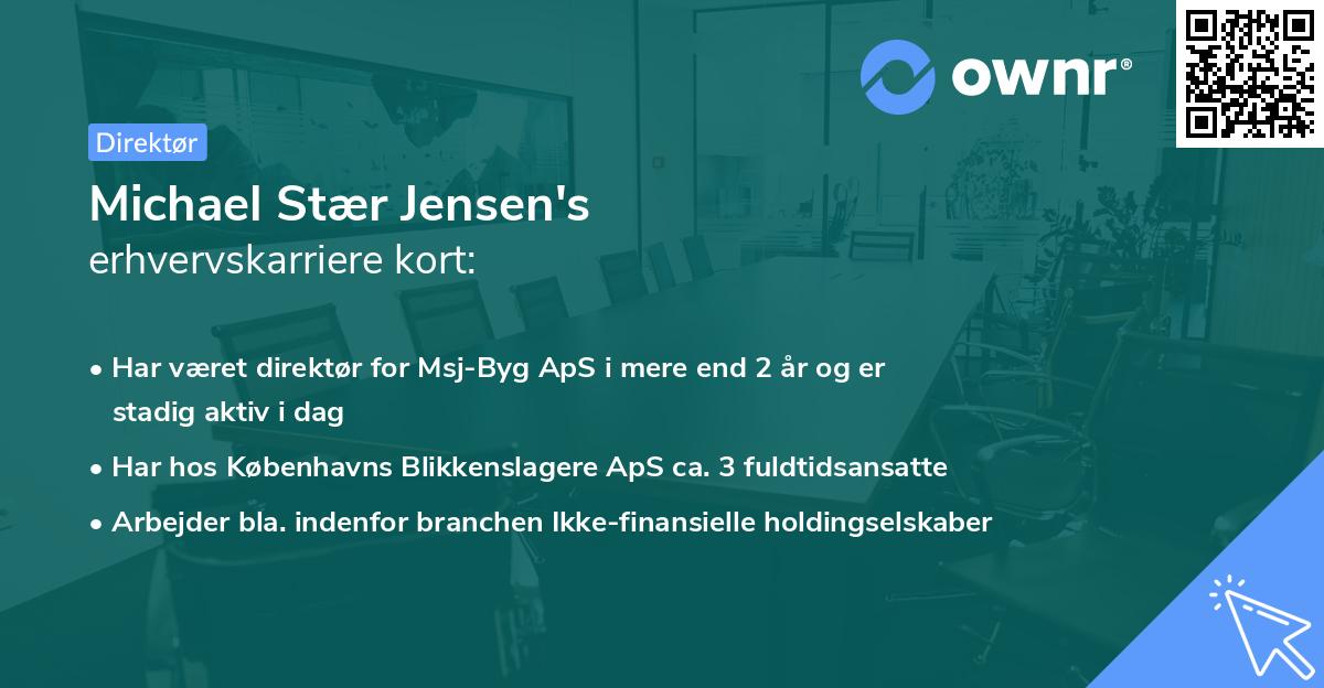 Michael Stær Jensen's erhvervskarriere kort