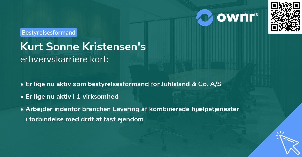 Kurt Sonne Kristensen's erhvervskarriere kort