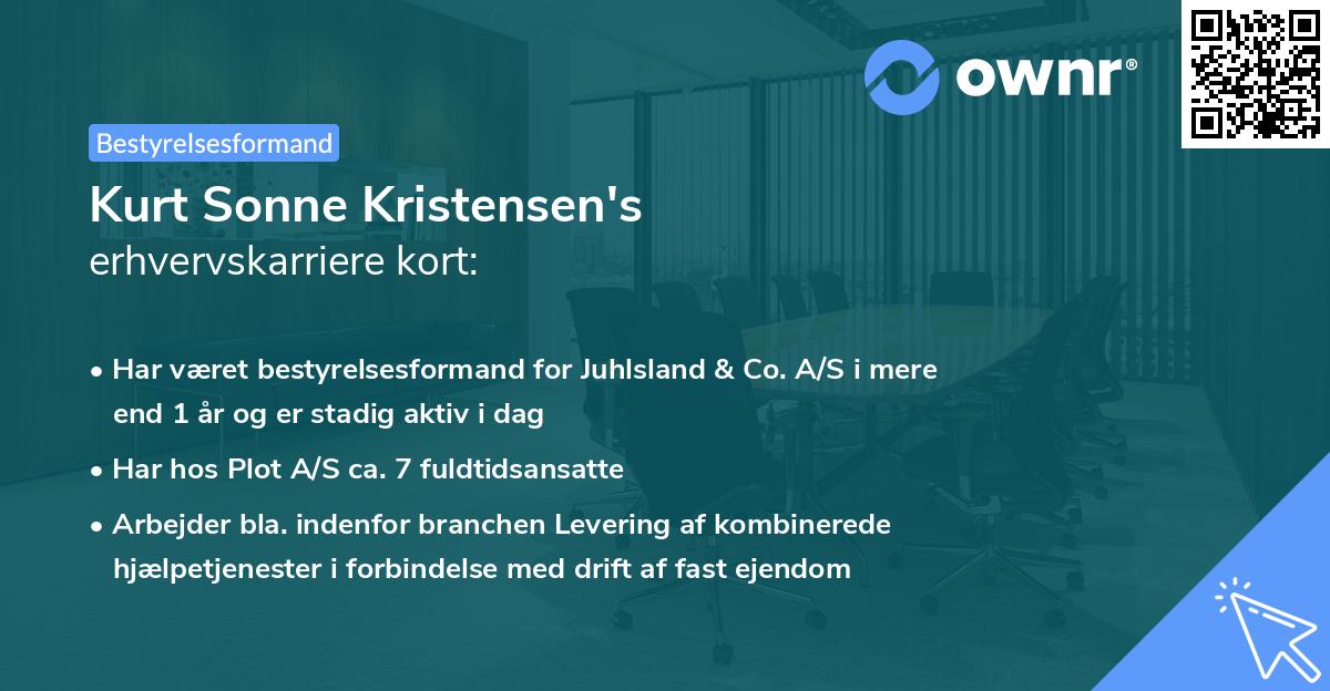Kurt Sonne Kristensen's erhvervskarriere kort