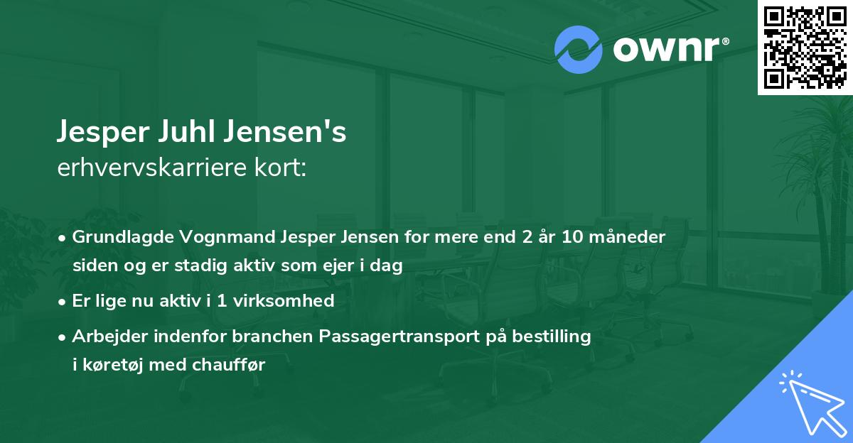 Jesper Juhl Jensen's erhvervskarriere kort