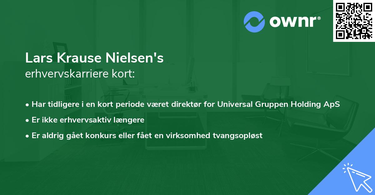 Lars Krause Nielsen's erhvervskarriere kort
