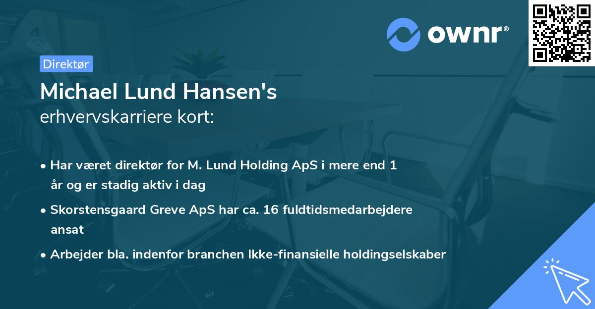 Michael Lund Hansen's erhvervskarriere kort