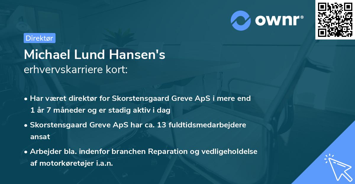 Michael Lund Hansen's erhvervskarriere kort
