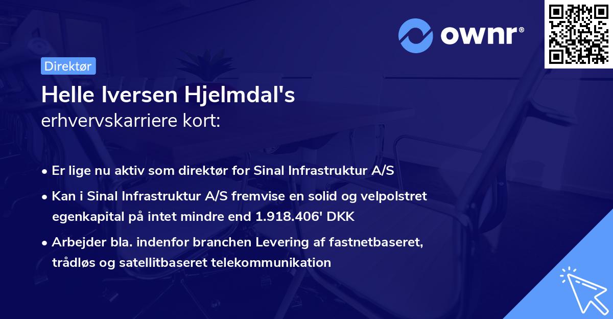Helle Iversen Hjelmdal's erhvervskarriere kort