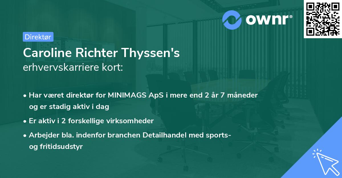 Caroline Richter Thyssen's erhvervskarriere kort