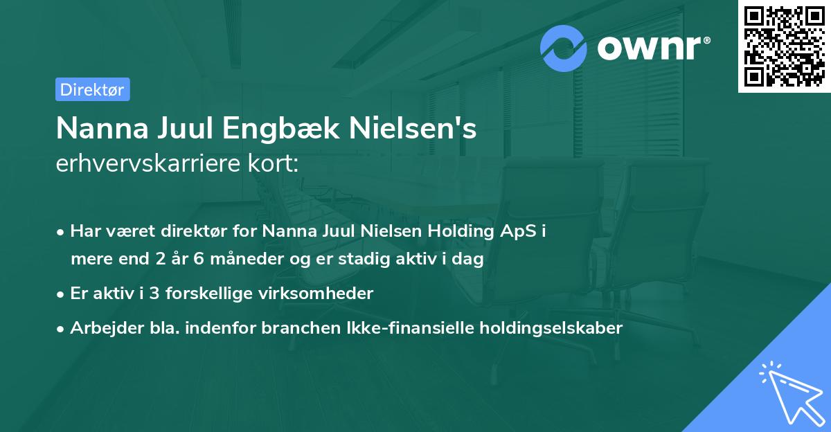 Nanna Juul Engbæk Nielsen's erhvervskarriere kort