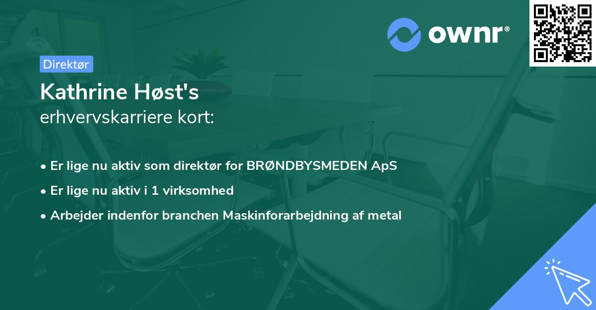 Kathrine Høst's erhvervskarriere kort