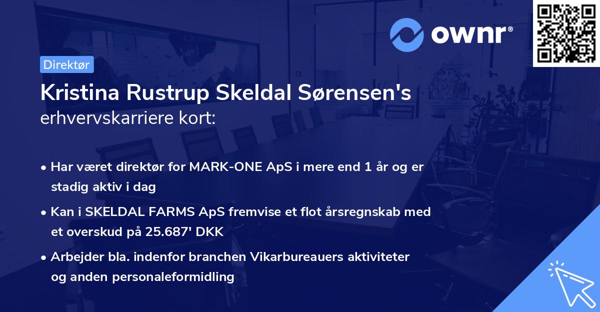 Kristina Rustrup Skeldal Sørensen's erhvervskarriere kort