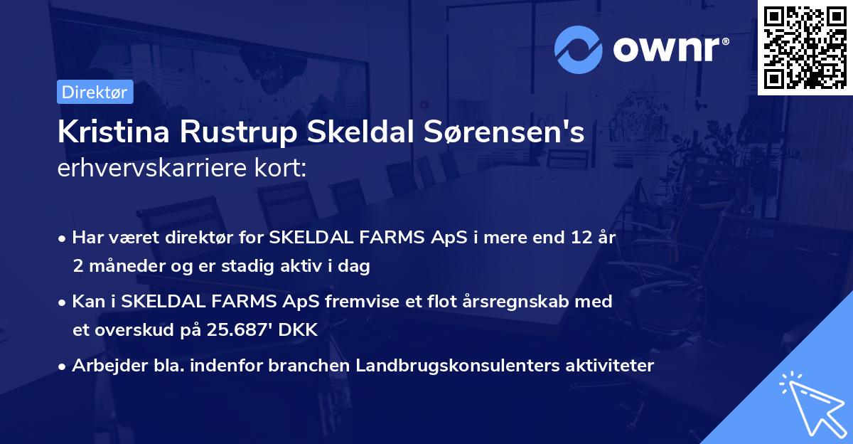 Kristina Rustrup Skeldal Sørensen's erhvervskarriere kort