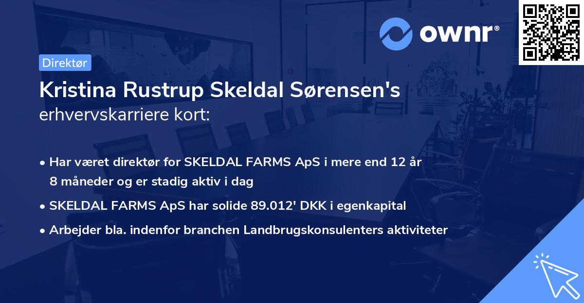 Kristina Rustrup Skeldal Sørensen's erhvervskarriere kort