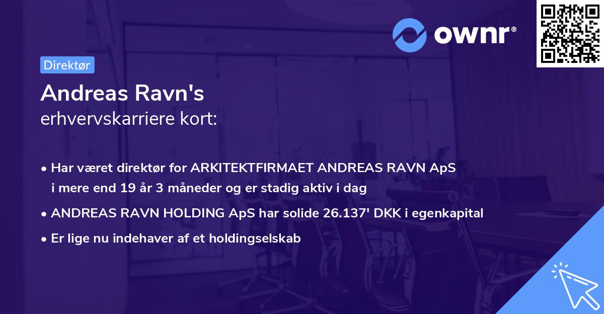 Andreas Ravn's erhvervskarriere kort