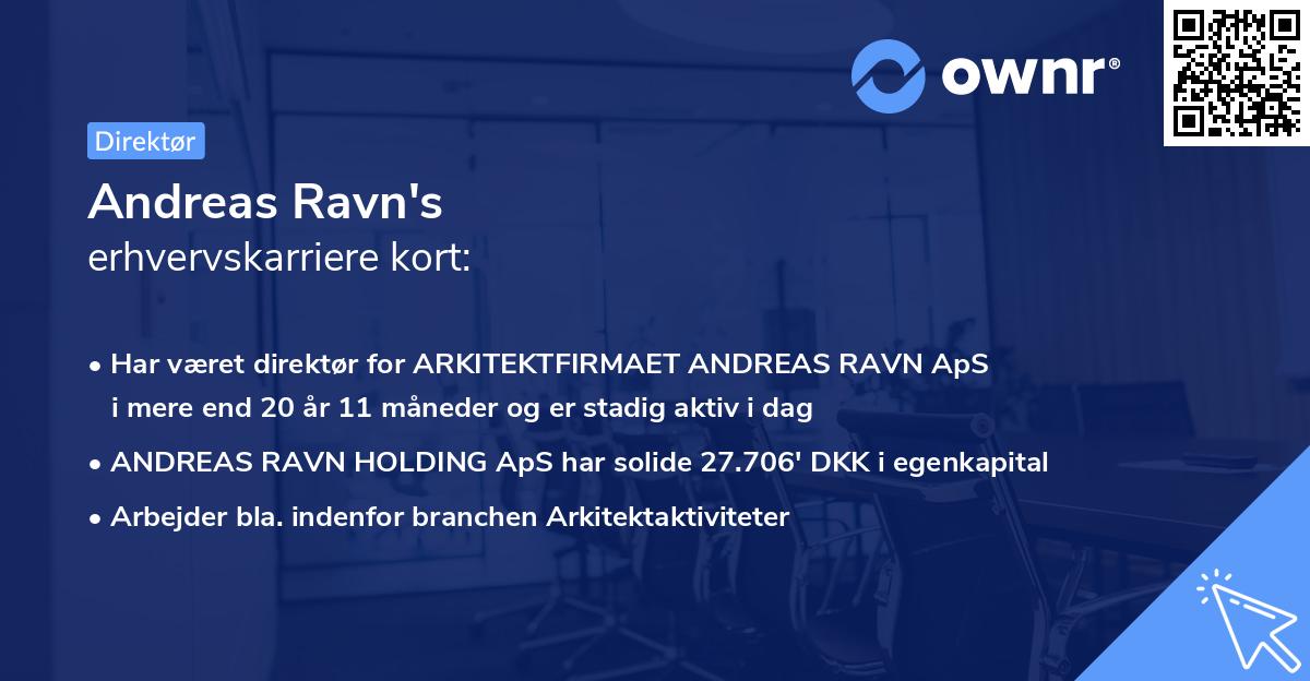 Andreas Ravn's erhvervskarriere kort