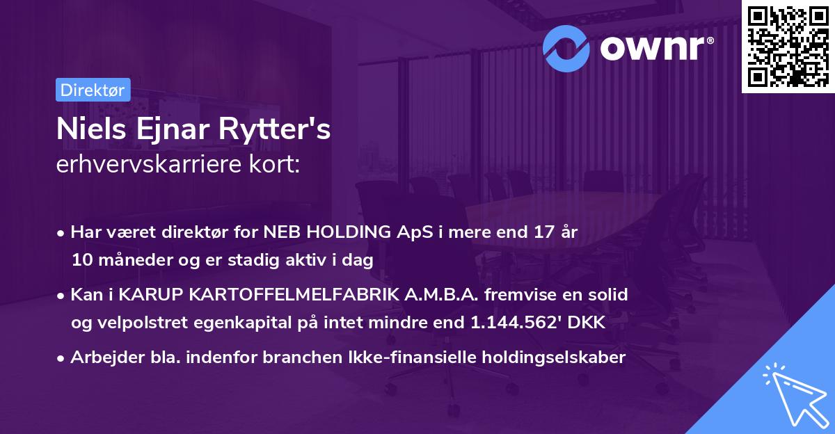 Niels Ejnar Rytter's erhvervskarriere kort