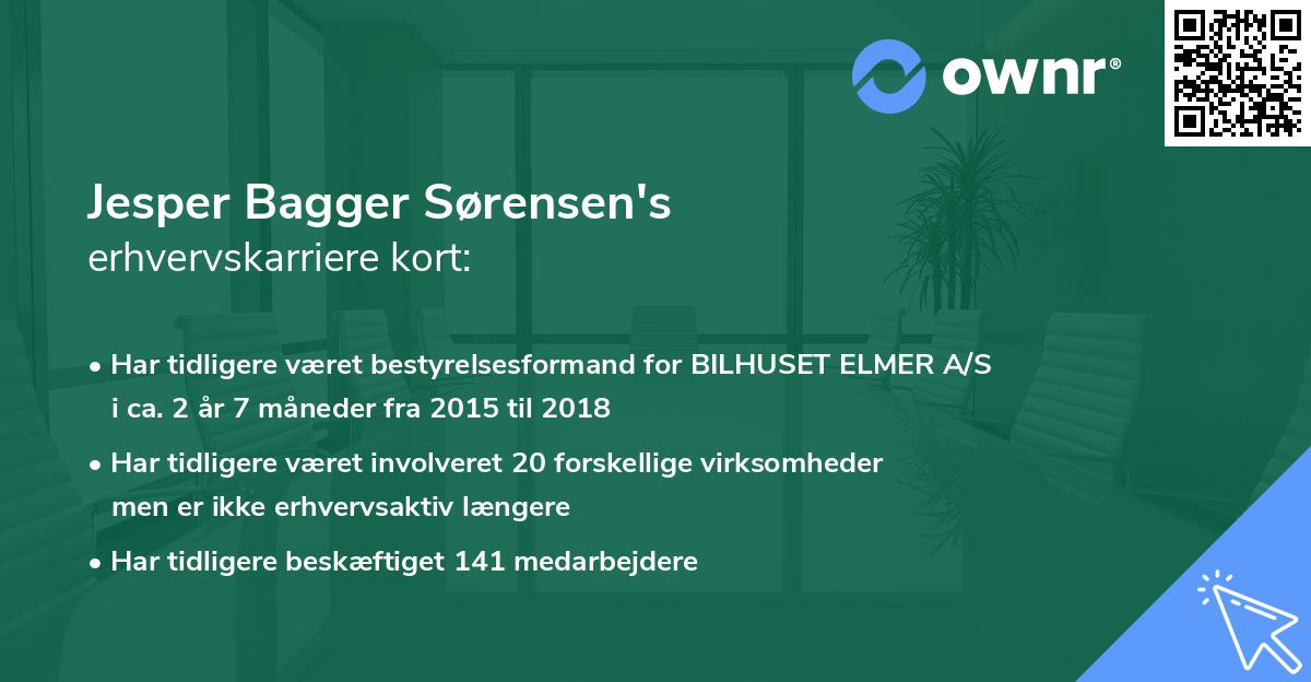 Jesper Bagger Sørensen's erhvervskarriere kort