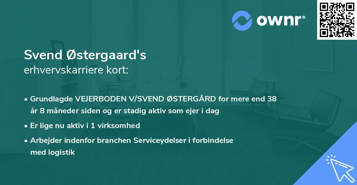 Svend Østergaard's erhvervskarriere kort