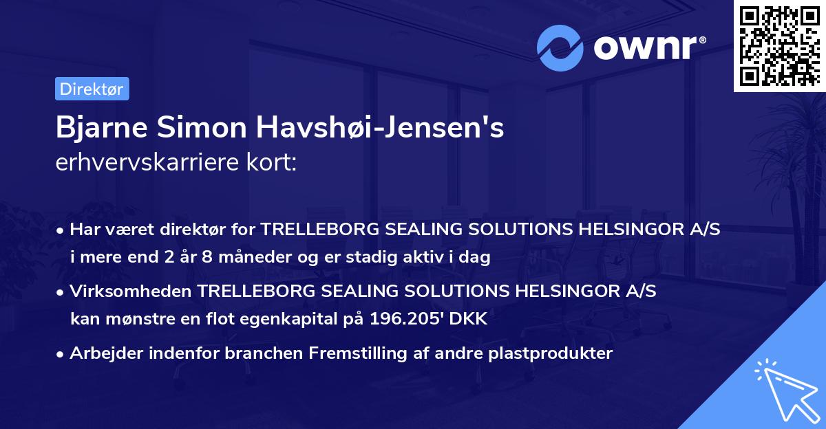 Bjarne Simon Havshøi-Jensen's erhvervskarriere kort