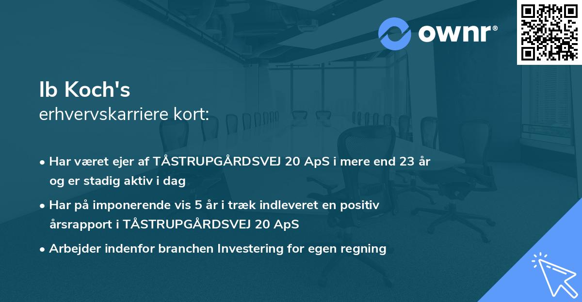 Ib Koch's erhvervskarriere kort
