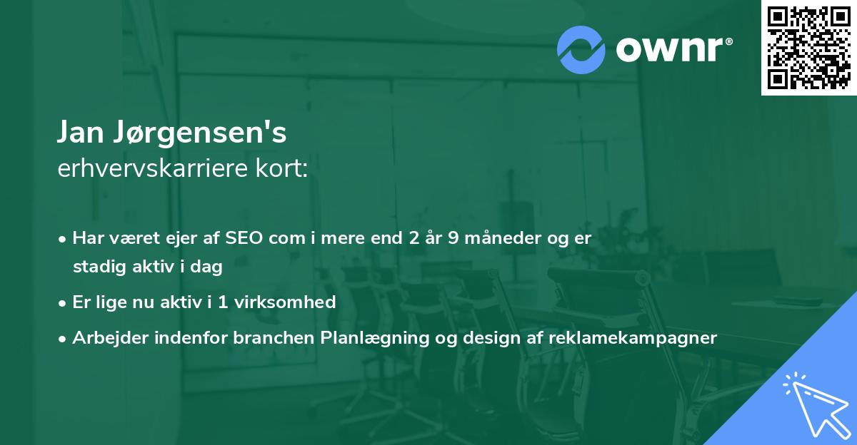 Jan Jørgensen's erhvervskarriere kort