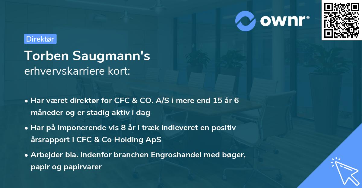 Torben Saugmann's erhvervskarriere kort
