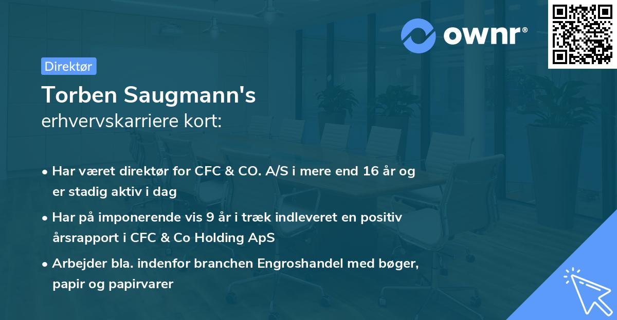 Torben Saugmann's erhvervskarriere kort