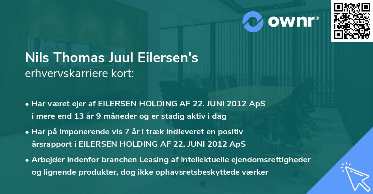 Nils Thomas Juul Eilersen's erhvervskarriere kort