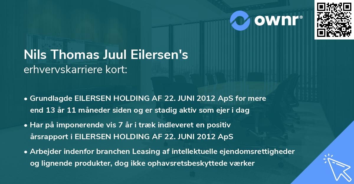 Nils Thomas Juul Eilersen's erhvervskarriere kort