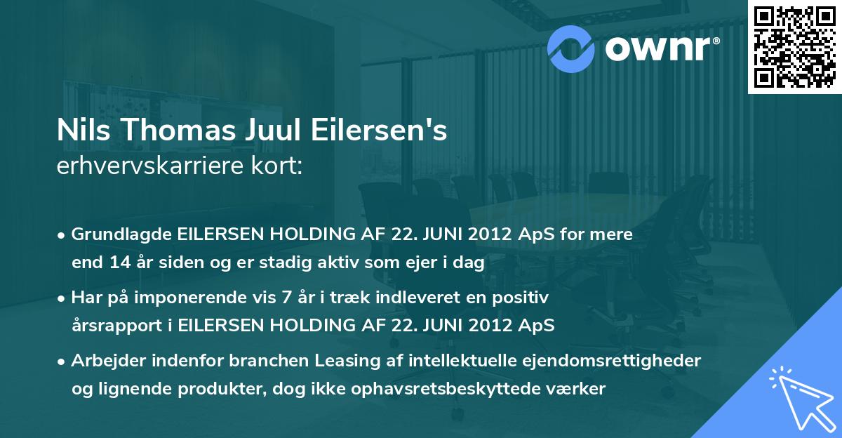 Nils Thomas Juul Eilersen's erhvervskarriere kort