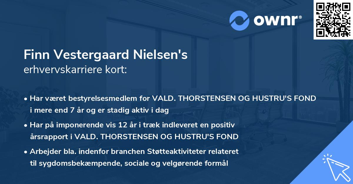Finn Vestergaard Nielsen's erhvervskarriere kort