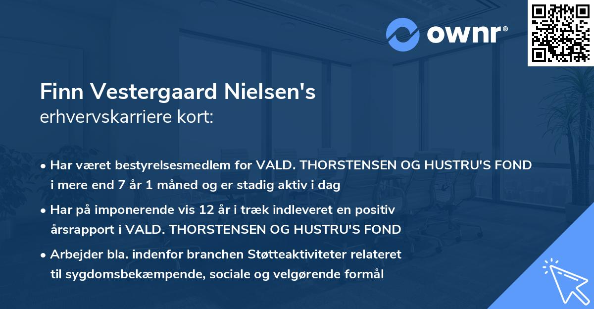 Finn Vestergaard Nielsen's erhvervskarriere kort