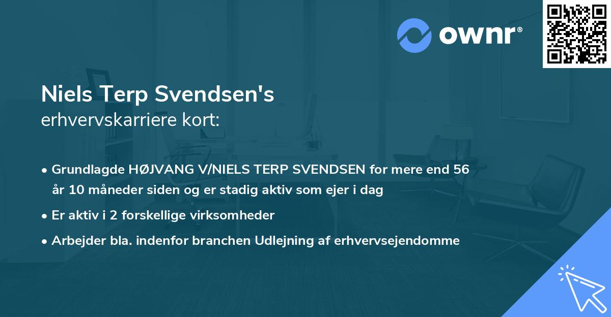 Niels Terp Svendsen's erhvervskarriere kort