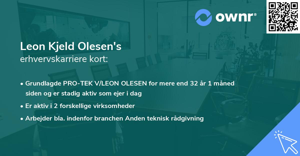 Leon Kjeld Olesen's erhvervskarriere kort