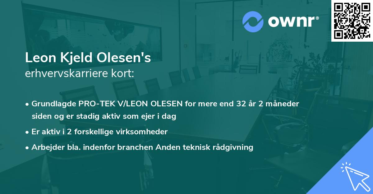 Leon Kjeld Olesen's erhvervskarriere kort