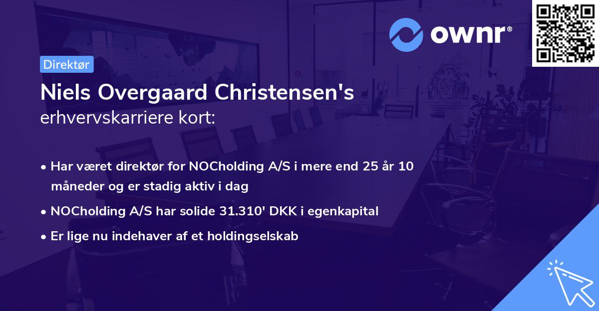 Niels Overgaard Christensen's erhvervskarriere kort