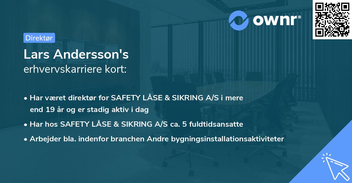 Lars Andersson's erhvervskarriere kort