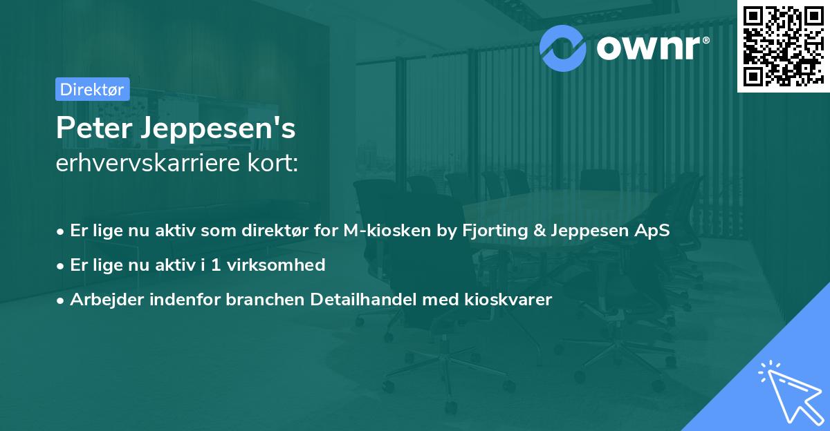 Peter Jeppesen's erhvervskarriere kort
