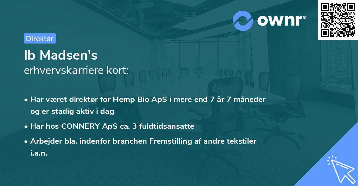 Ib Madsen's erhvervskarriere kort