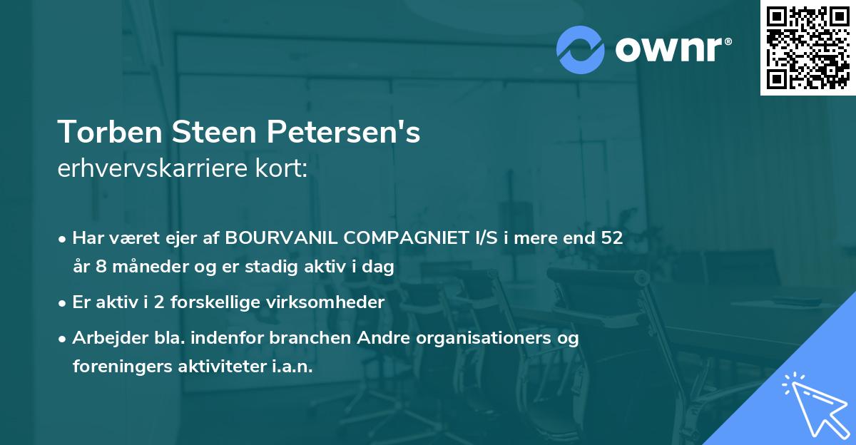 Torben Steen Petersen's erhvervskarriere kort