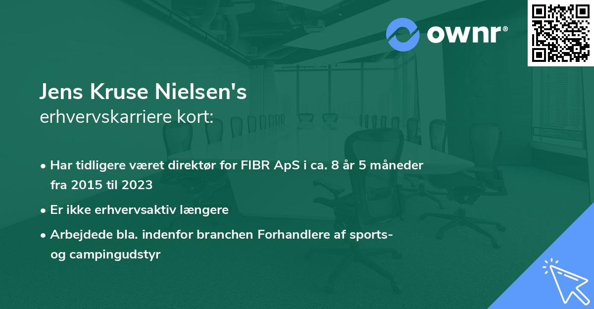 Jens Kruse Nielsen's erhvervskarriere kort