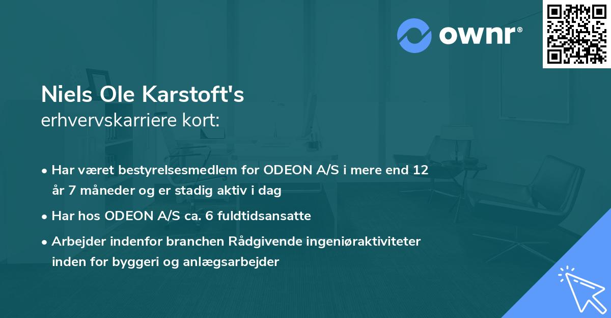 Niels Ole Karstoft's erhvervskarriere kort