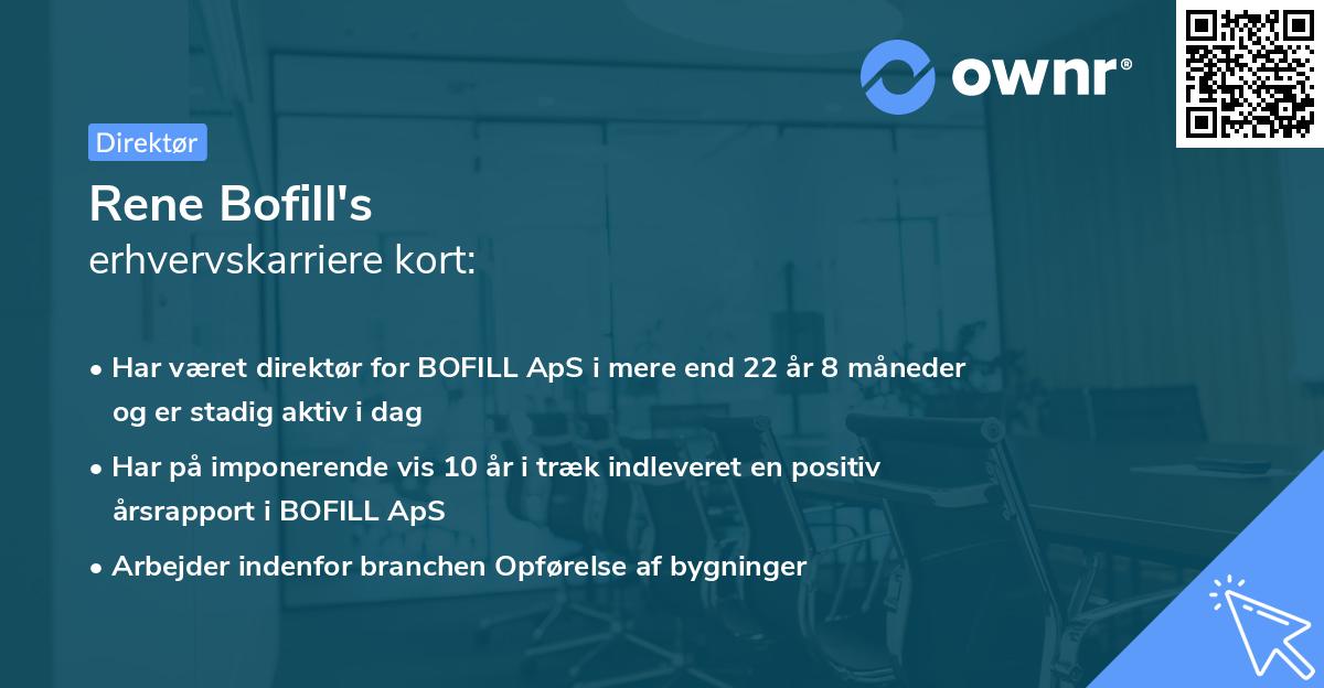 Rene Bofill's erhvervskarriere kort